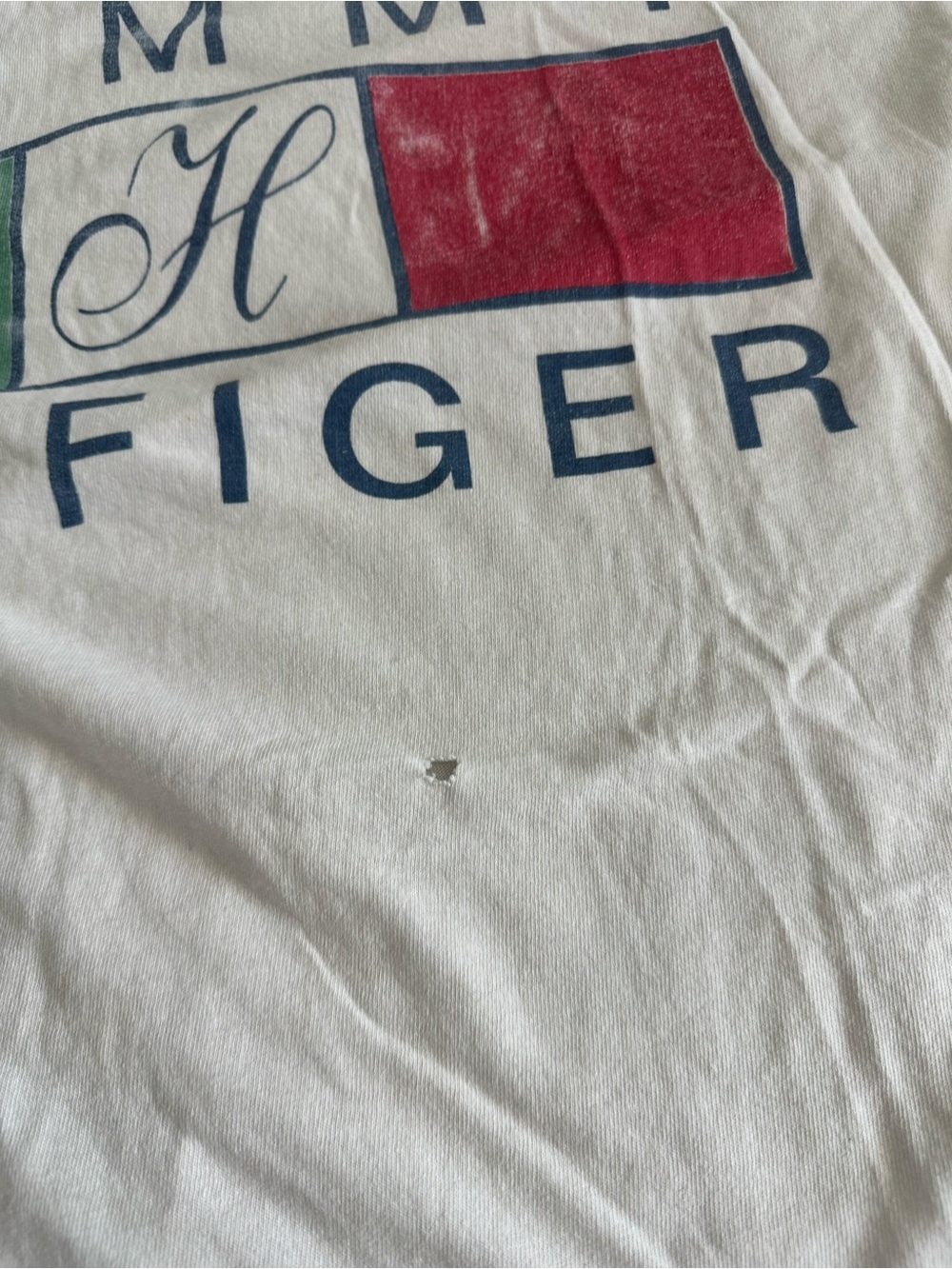 90s Vintage Tommy Hilfiger Italian H Logo Men’s T-Shirt Sz XL - Picture 3 of 4